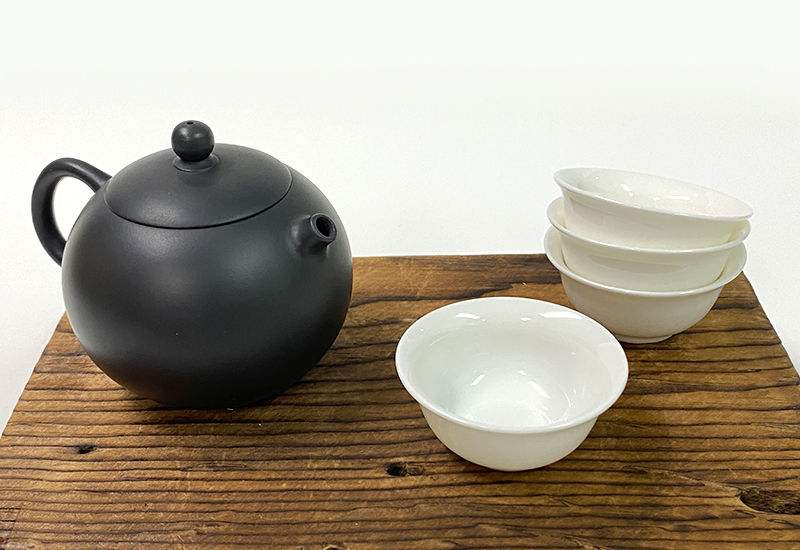 存仁堂 夾碳黑陶西施壺組